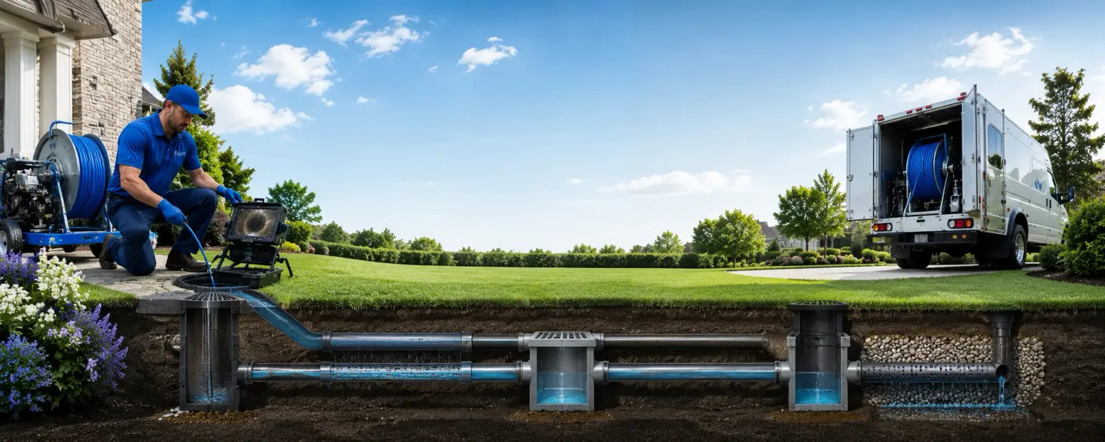 Outdoor drain cleaning information for Davisburg, MI